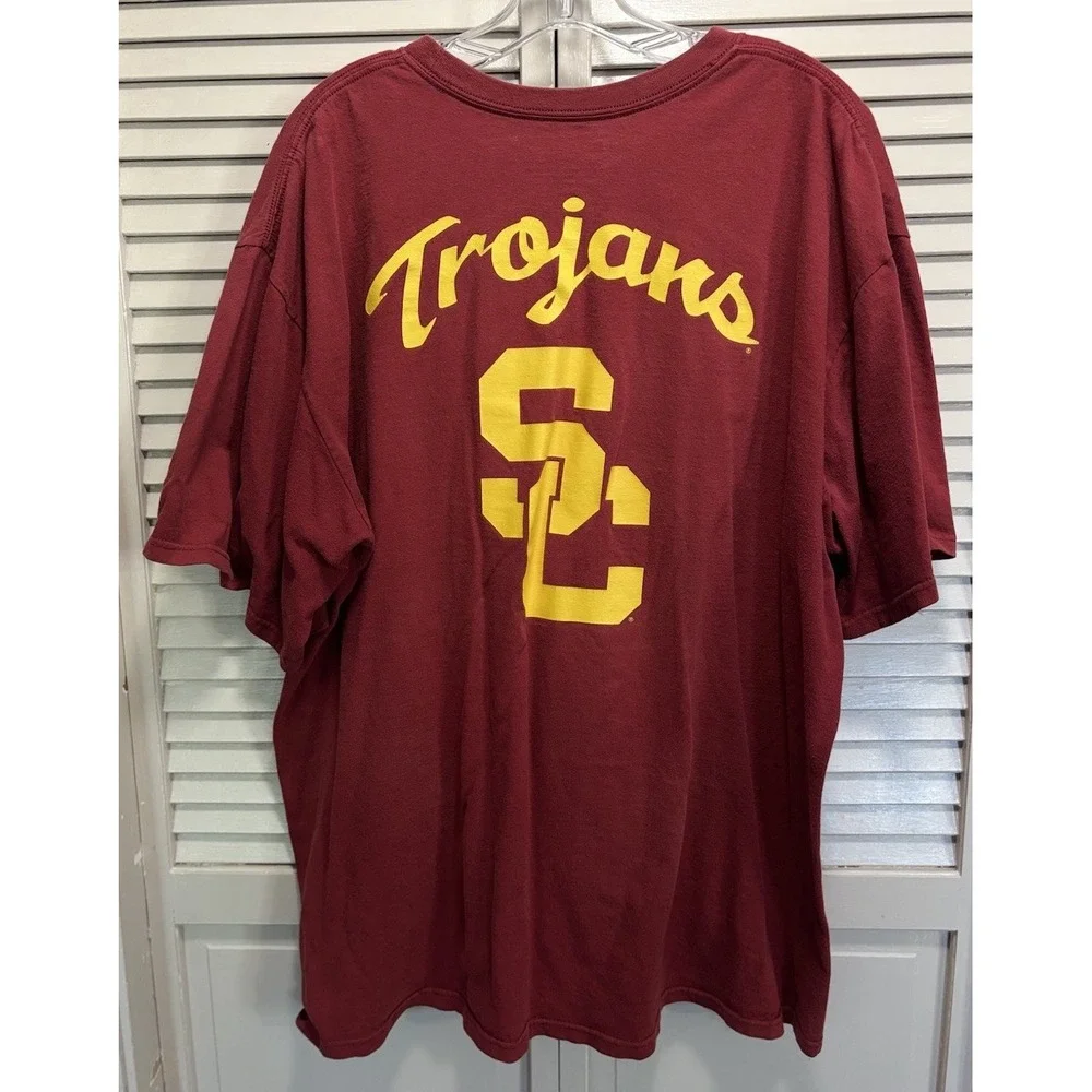 NIKE USC Loose Fit Graphic Logo Crew Neck Short Sleeve T-Shirt Size 2XL College